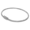 Eternity-armband med laboratorieframställda diamanter, totalt 1,5 karat, rund form, 14K vitguld
