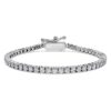 Eternity-armband med laboratorieframställda diamanter, totalt 3 karat, rund form, 14K vitguld