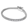 Eternity-armband med laboratorieframställda diamanter, totalt 3 karat, rund form, 14K vitguld
