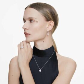 Eternity Drop-örhängen med laboratorieframställda diamanter, totalt 1,25 karat, päronformade, 14K vitguld