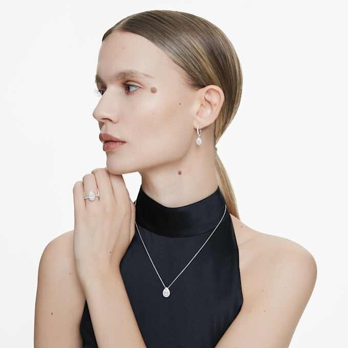 Eternity Drop-örhängen med laboratorieframställda diamanter, totalt 1,25 karat, päronformade, 14K vitguld Eternity Drop-örhängen med laboratorieframställda diamanter, totalt 1,25 karat, päronformade, 14K vitguld