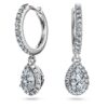 Eternity Drop-örhängen med laboratorieframställda diamanter, totalt 1,25 karat, päronformade, 14K vitguld Eternity Drop-örhängen med laboratorieframställda diamanter, totalt 1,25 karat, päronformade, 14K vitguld