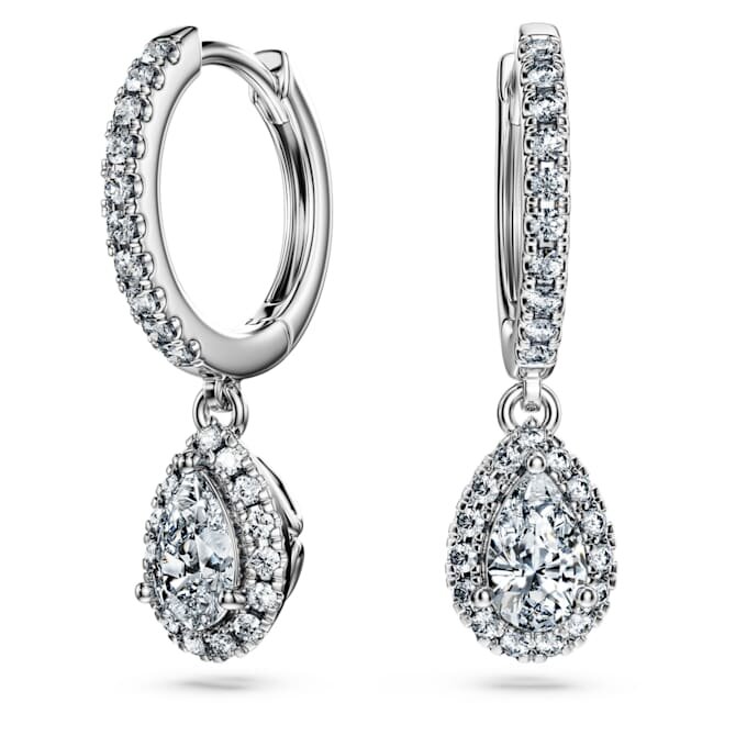 Eternity Drop-örhängen med laboratorieframställda diamanter, totalt 1,25 karat, päronformade, 14K vitguld Eternity Drop-örhängen med laboratorieframställda diamanter, totalt 1,25 karat, päronformade, 14K vitguld