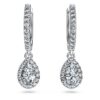 Eternity Drop-örhängen med laboratorieframställda diamanter, totalt 1,25 karat, päronformade, 14K vitguld Eternity Drop-örhängen med laboratorieframställda diamanter, totalt 1,25 karat, päronformade, 14K vitguld