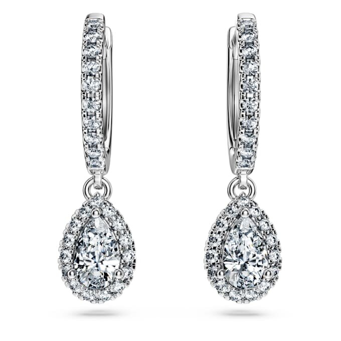 Eternity Drop-örhängen med laboratorieframställda diamanter, totalt 1,25 karat, päronformade, 14K vitguld Eternity Drop-örhängen med laboratorieframställda diamanter, totalt 1,25 karat, päronformade, 14K vitguld