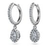 Eternity Drop-örhängen med laboratorieframställda diamanter, totalt 1,25 karat, päronformade, 14K vitguld Eternity Drop-örhängen med laboratorieframställda diamanter, totalt 1,25 karat, päronformade, 14K vitguld