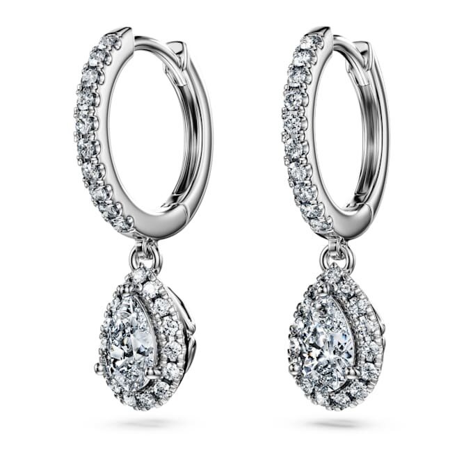 Eternity Drop-örhängen med laboratorieframställda diamanter, totalt 1,25 karat, päronformade, 14K vitguld Eternity Drop-örhängen med laboratorieframställda diamanter, totalt 1,25 karat, päronformade, 14K vitguld