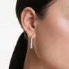 Eternity-droppörörhängen med laboratorieframställda diamanter, totalt 1,3 karat, rund form, 14K vitguld Eternity-droppörörhängen med laboratorieframställda diamanter, totalt 1,3 karat, rund form, 14K vitguld