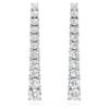 Eternity-droppörörhängen med laboratorieframställda diamanter, totalt 1,3 karat, rund form, 14K vitguld Eternity-droppörörhängen med laboratorieframställda diamanter, totalt 1,3 karat, rund form, 14K vitguld