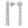 Eternity-droppörörhängen med laboratorieframställda diamanter, totalt 1,3 karat, rund form, 14K vitguld Eternity-droppörörhängen med laboratorieframställda diamanter, totalt 1,3 karat, rund form, 14K vitguld