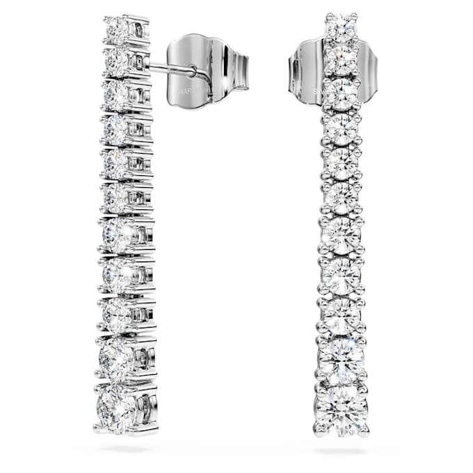 Eternity-droppörörhängen med laboratorieframställda diamanter, totalt 1,3 karat, rund form, 14K vitguld Eternity-droppörörhängen med laboratorieframställda diamanter, totalt 1,3 karat, rund form, 14K vitguld