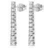 Eternity-droppörörhängen med laboratorieframställda diamanter, totalt 1,3 karat, rund form, 14K vitguld Eternity-droppörörhängen med laboratorieframställda diamanter, totalt 1,3 karat, rund form, 14K vitguld