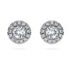 Eternity Halo-örhängen med laboratorieframställda diamanter, totalt 0,75 karat, rund form, 14K vitguld