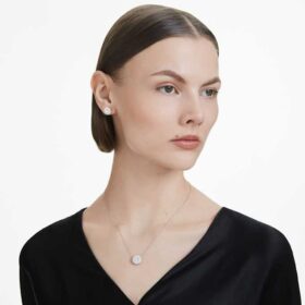 Eternity Halo-örhängen med laboratorieframställda diamanter, totalt 2 karat, rund form, 14K vitguld