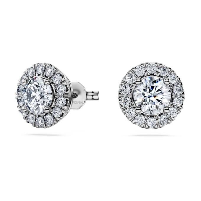 Eternity Halo-örhängen med laboratorieframställda diamanter, totalt 2 karat, rund form, 14K vitguld Eternity Halo-örhängen med laboratorieframställda diamanter, totalt 2 karat, rund form, 14K vitguld