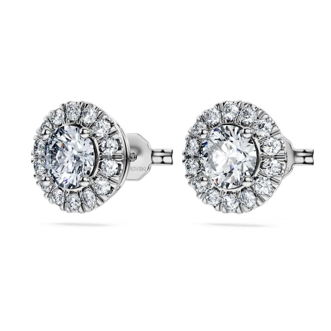 Eternity Halo-örhängen med laboratorieframställda diamanter, totalt 2 karat, rund form, 14K vitguld Eternity Halo-örhängen med laboratorieframställda diamanter, totalt 2 karat, rund form, 14K vitguld