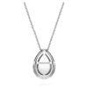 Eternity Halo Solitaire-hänge med laboratorieframställda diamanter, totalt 1 karat, päronform, 14K vitguld