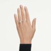 Eternity Halo-solitärring med laboratorieframställda diamanter, 0,45 karat totalt, rund form, sterlingsilver Eternity Halo-solitärring med laboratorieframställda diamanter, 0,45 karat totalt, rund form, sterlingsilver