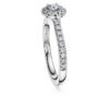 Eternity Halo-solitärring med laboratorieframställda diamanter, 0,45 karat totalt, rund form, sterlingsilver Eternity Halo-solitärring med laboratorieframställda diamanter, 0,45 karat totalt, rund form, sterlingsilver