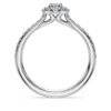 Eternity Halo-solitärring med laboratorieframställda diamanter, 0,45 karat totalt, rund form, sterlingsilver Eternity Halo-solitärring med laboratorieframställda diamanter, 0,45 karat totalt, rund form, sterlingsilver