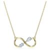 Eternity-hänge med laboratorieframställda diamanter 0,35 karat totalt, blandade former, 14K gult guld