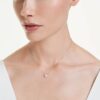 Eternity-hänge med laboratorieframställda diamanter, totalt 0,5 karat, hjärtform, sterlingsilver