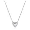 Eternity-hänge med laboratorieframställda diamanter, totalt 0,5 karat, hjärtform, sterlingsilver