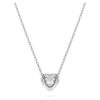 Eternity-hänge med laboratorieframställda diamanter, totalt 0,5 karat, hjärtform, sterlingsilver