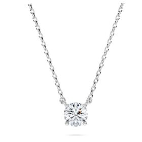 Eternity-hänge med laboratorieframställda diamanter, totalt 0,5 karat, rund form, sterlingsilver
