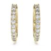 Eternity-örhängen i hoop-stil med laboratorieframställda diamanter, totalt 0,5 karat, rund form, 14K gult guld