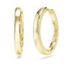 Eternity-örhängen i hoop-stil med laboratorieframställda diamanter, totalt 0,5 karat, rund form, 14K gult guld