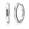Eternity-örhängen i hoop-stil med laboratorieframställda diamanter, totalt 0,56 karat, rund form, sterlingsilver
