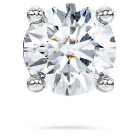 Eternity-örhängen med laboratorieframställda diamanter 0,5 karat totalt, enkel, rund form, 14K vitguld