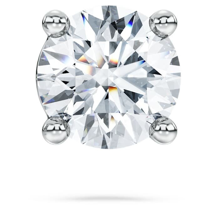 Eternity-örhängen med laboratorieframställda diamanter 0,5 karat totalt, enkel, rund form, 14K vitguld Eternity-örhängen med laboratorieframställda diamanter 0,5 karat totalt, enkel, rund form, 14K vitguld