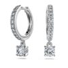 Eternity-örhängen med laboratorieframställda diamanter 0,7 karat totalt, rund form, 14K vitguld