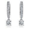 Eternity-örhängen med laboratorieframställda diamanter 0,7 karat totalt, rund form, 14K vitguld