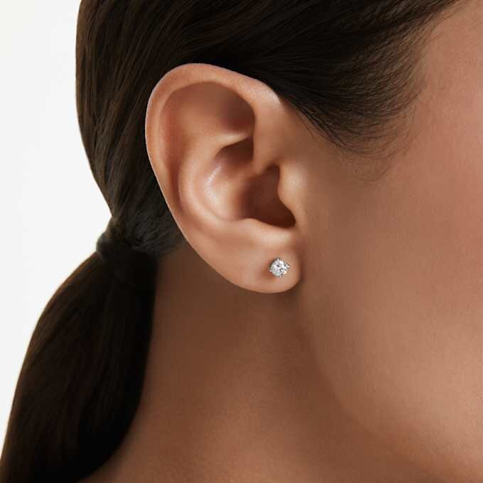 Eternity-örhängen med laboratorieframställda diamanter, totalt 0,52 karat, rund form, sterlingsilver Eternity-örhängen med laboratorieframställda diamanter, totalt 0,52 karat, rund form, sterlingsilver