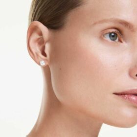Eternity-örhängen med laboratorieframställda diamanter, totalt 2,0 karat, rund form, 14K vitguld