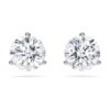 Eternity-örhängen med laboratorieframställda diamanter, totalt 2,0 karat, rund form, 14K vitguld