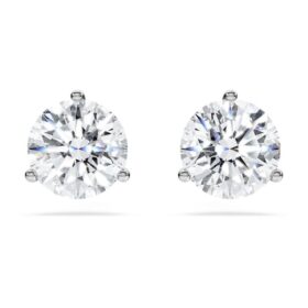 Eternity-örhängen med laboratorieframställda diamanter, totalt 2,0 karat, rund form, 14K vitguld