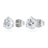 Eternity-örhängen med laboratorieframställda diamanter, totalt 2,0 karat, rund form, 14K vitguld