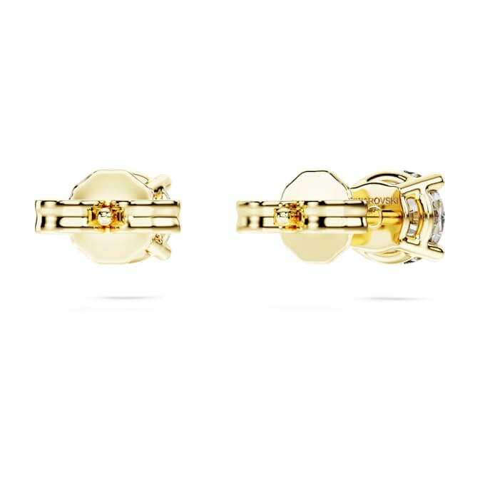 Eternity-örhängen med solitär, laboratorieframställda diamanter 1 Ct totalt, rund form, 14K gult guld Eternity-örhängen med solitär, laboratorieframställda diamanter 1 Ct totalt, rund form, 14K gult guld