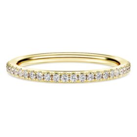 Eternity-ring med laboratorieframställda diamanter 0,2 karat totalt, rund form, 14K gult guld