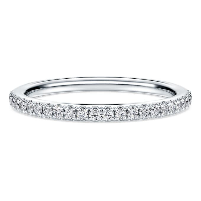 Eternity-ring med laboratorieframställda diamanter 0,2 karat totalt, rund form, 14K vitguld Eternity-ring med laboratorieframställda diamanter 0,2 karat totalt, rund form, 14K vitguld