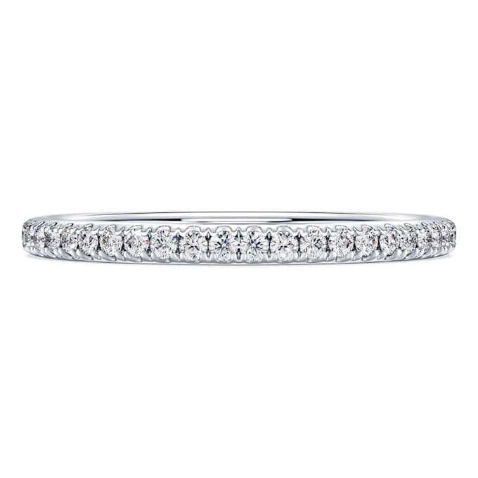 Eternity-ring med laboratorieframställda diamanter 0,2 karat totalt, rund form, 14K vitguld Eternity-ring med laboratorieframställda diamanter 0,2 karat totalt, rund form, 14K vitguld