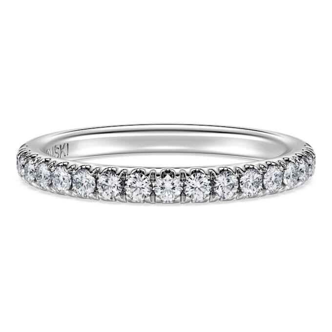 Eternity-ring med laboratorieframställda diamanter 0,4 karat totalt, rund form, 14K vitguld Eternity-ring med laboratorieframställda diamanter 0,4 karat totalt, rund form, 14K vitguld
