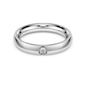 Eternity-ring med laboratorieframställda diamanter, totalt 0,05 karat, rund form, 14K vitguld Eternity-ring med laboratorieframställda diamanter, totalt 0,05 karat, rund form, 14K vitguld
