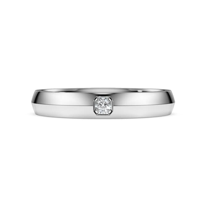 Eternity-ring med laboratorieframställda diamanter, totalt 0,05 karat, rund form, 14K vitguld Eternity-ring med laboratorieframställda diamanter, totalt 0,05 karat, rund form, 14K vitguld