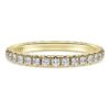 Eternity-ring med laboratorieframställda diamanter, totalt 0,4 karat, rund form, 14K gult guld Eternity-ring med laboratorieframställda diamanter, totalt 0,4 karat, rund form, 14K gult guld