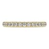 Eternity-ring med laboratorieframställda diamanter, totalt 0,4 karat, rund form, 14K gult guld Eternity-ring med laboratorieframställda diamanter, totalt 0,4 karat, rund form, 14K gult guld